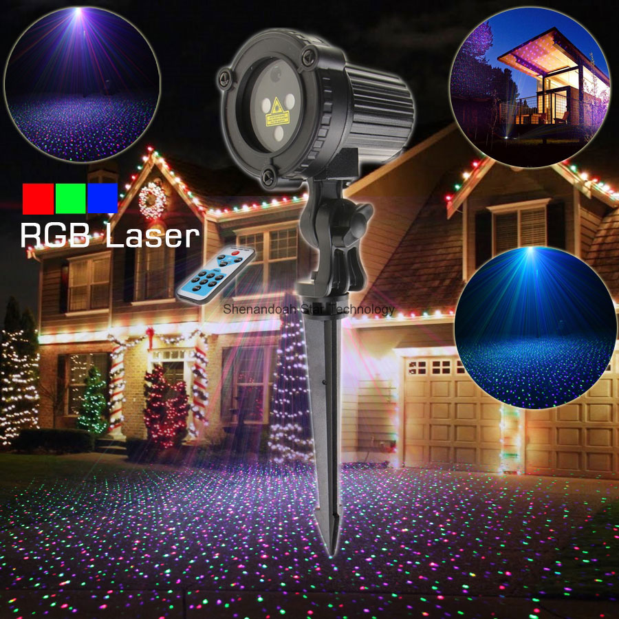 Outdoor Lighting And Landscape - Eshiny-屋外リモコン付きwflgbレーザープロジェクター,星空,風景,雪,クリスマス,庭,パーティー,家,木の壁,djエフェクトライトn8t120