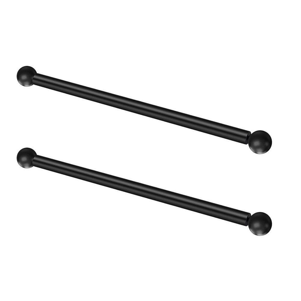 Outdoor Lighting Black - 屋外用ランプポスト用クロスアーム2個。黒色の金属製で、頑丈な構造。庭やパティオのランプ用アクセサリーとして、交換用のライトポールとして使用可能。