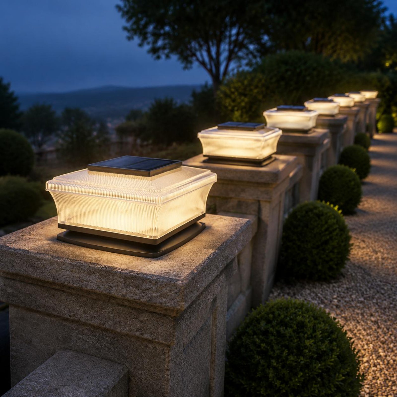 Outdoor Lighting Wireless - ソーラーポストキャップライト ワイヤレススクエアポストライト 屋外照明 3000K 暖白色 モダン