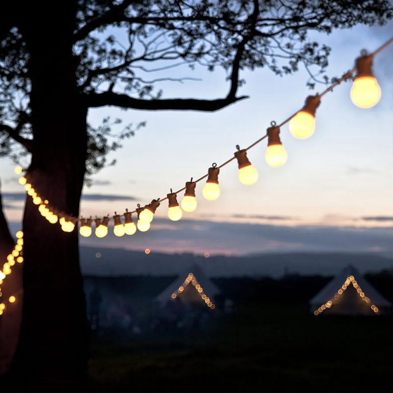 Outdoor Lighting Pathway - 屋外パティオライト電球,防水ip44ランプ,クリスマス,庭,結婚式,キャンプ,g50,milky,23m