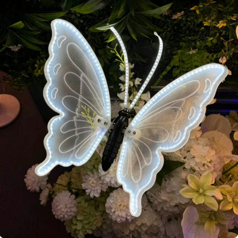 Outdoor Lighting Effects - 60cm/40cm/30cm LED屋外シミュレーションダイナミックバタフライライト ホリデーパーティーデコレーション 動く蝶々 クリスマスデコレーション 2027