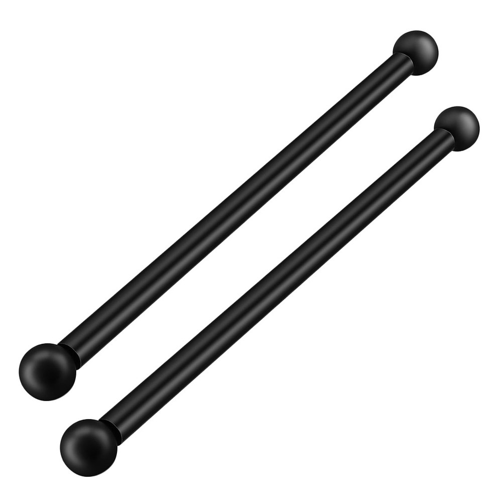 Outdoor Lighting Black - 屋外用ライトポール用クロスアーム2個。長さ56cm。耐候性に優れた黒色の金属製で、パティオ、車道、公園などに設置できる旗立てや照明器具の固定用。