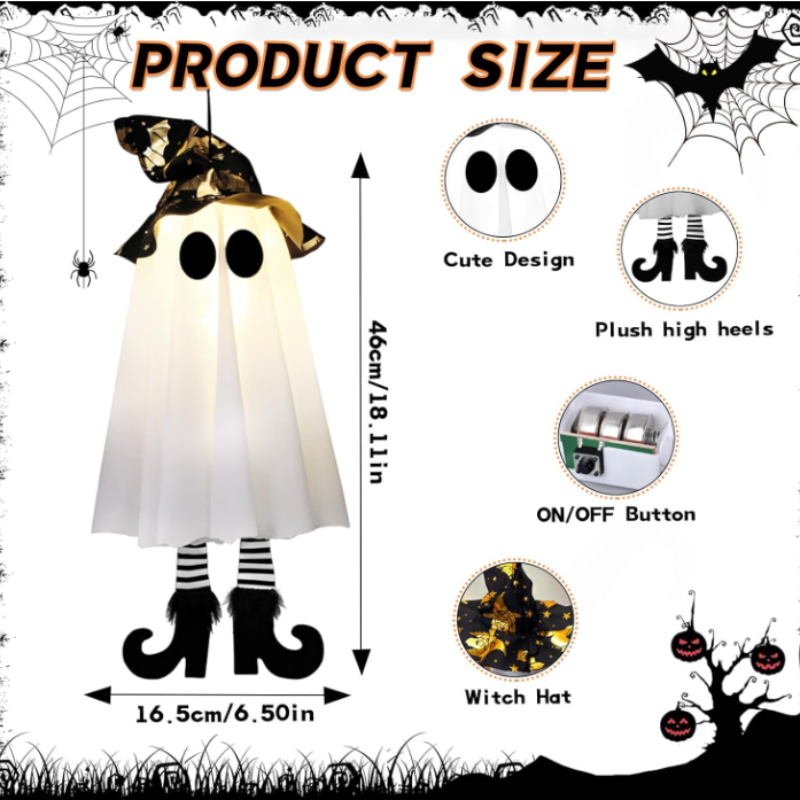 1/3 個ハロウィン LED ライトアップ魔女ゴーストぶら下 - Outdoor Lighting Effects のレビューと価格