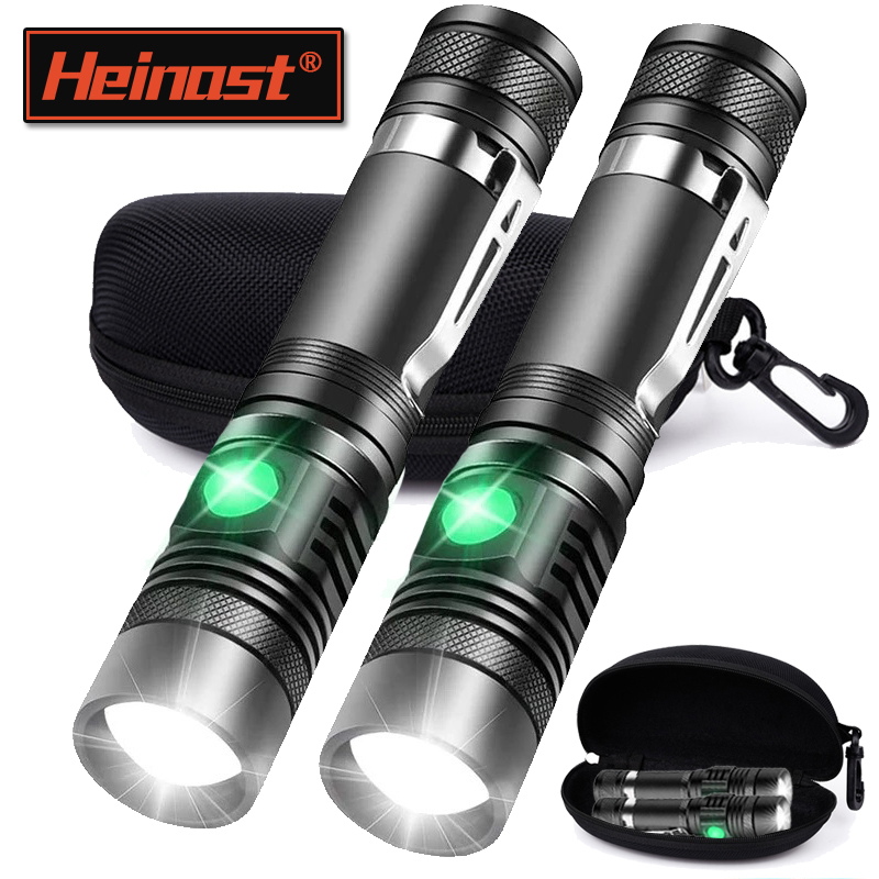 充電式 T6 ハンドヘルド懐中電灯使用 18650 ズームト - Outdoor Lighting Black のレビューと価格