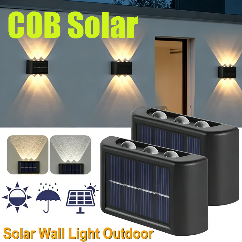 COB ソーラーウォールランプ屋外防水ソーラーライト上下凸レ - Outdoor Lighting And Landscape のレビューと価格