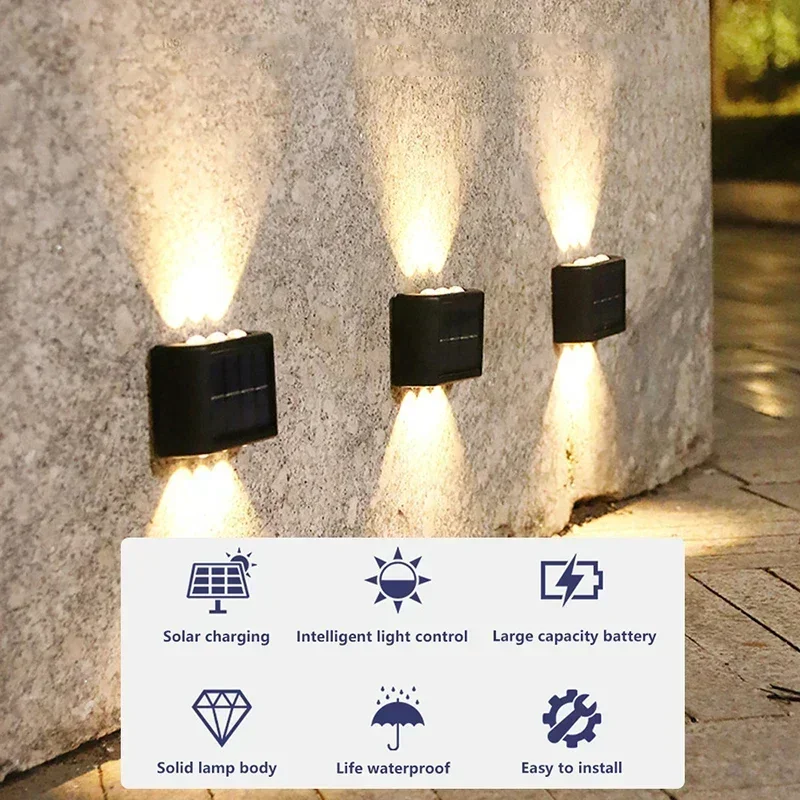 COB ソーラーウォールランプ屋外防水ソーラーライト上下凸レ - Outdoor Lighting And Landscape のレビューと価格