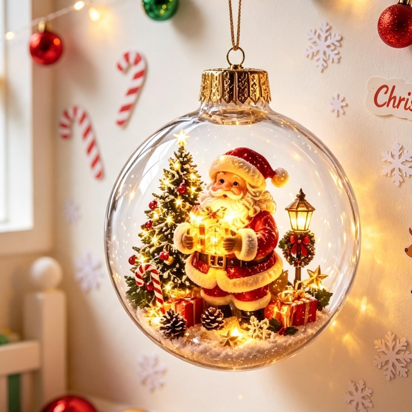 光るクリスマス・ジオラマオーナメント、透明アクリル製で光る装 - Outdoor Lighting Effects のレビューと価格