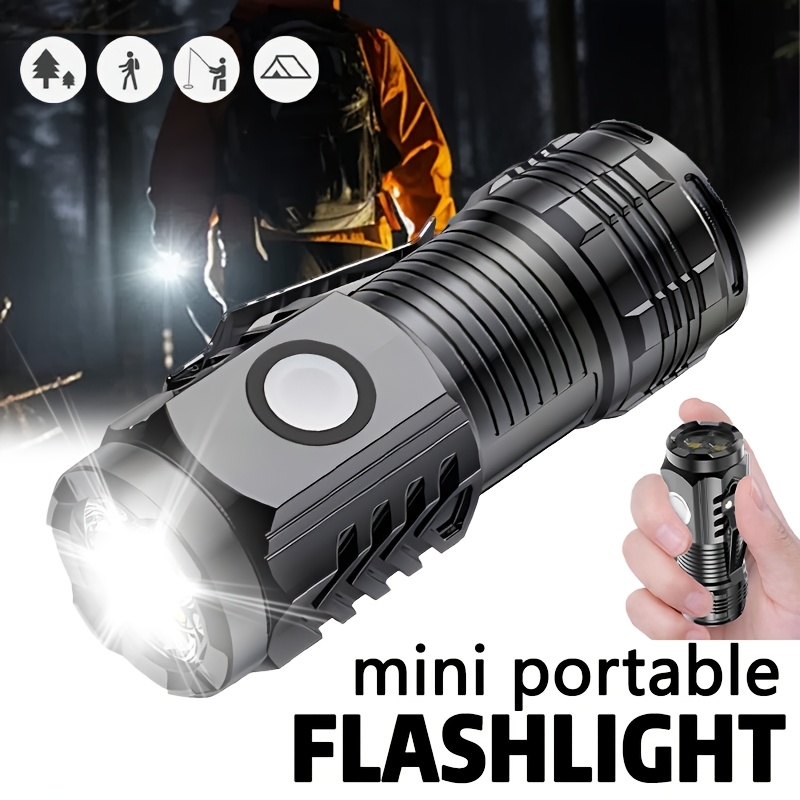 ペンクリップ付きミニ3LED懐中電灯、夜間ウォーキング、ポー - Outdoor Lighting Black のレビューと価格