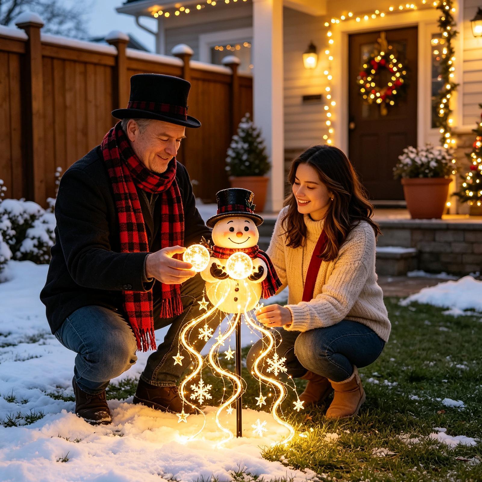 クリスマス用パスウェイライト 60cm ソーラー式 スノーマ - Outdoor Lighting Pathway のレビューと価格