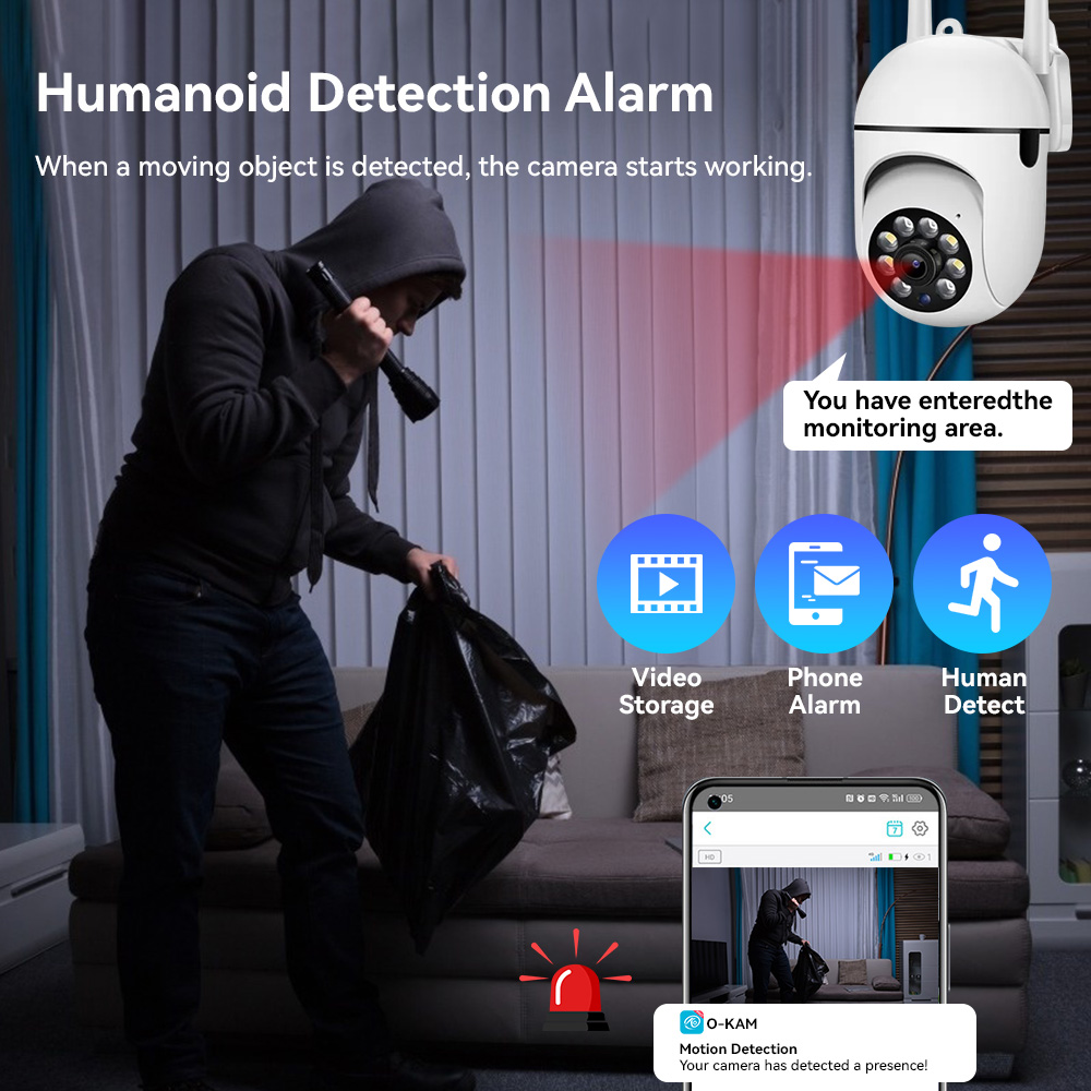 8MP 2.4G Wifi IP CCTVカメラ カラーナイ - Outdoor Lighting Track のレビューと価格